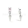 Aretes de titanio F13, zirconia cúbica cuadrada, colgante de cono puntiagudo, tachuelas para cartílago, joyería para piercing de aleación de titanio G23, tachuelas para cóclea