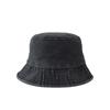 Chapéu de Pescador Jeans Feminino Casual Versátil Moda Tendência Chapéu Balde Protetor Solar e de Sol Chapéu de Pesca Masculino Liso