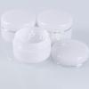 Botella de crema cosmética caja de crema facial sub-botella de prueba para viaje blanco redondo muestra botella vacía caja de ungüento