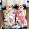 [Solo Ropa de Bebé] Nuevo Conjunto de Ropa de Bebé Árbol de Navidad Multicolor Tejido a Mano para Combinar con Hello Kitty Labubu