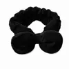 Faixa de Cabelo Grande de Cor Sólida com Laço Grande Feita Sob Medida Transfronteiriça para Mulheres, Faixa de Cabelo de Aba Larga para Lavar o Rosto, Faixa de Cabelo Absorvente de Pelúcia, Acessório de Cabelo Simples