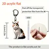 1 pieza Llavero de Acrílico - Decoración Impermeable, Llavero con Encantador Tema de Gato, Bolsa