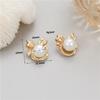 Pendientes de plata de ley 925 de alta gama de lujo japoneses y coreanos para mujer pendientes perla damas pendientes franceses al por mayor Jiexing