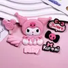 Kuromi Sentada Dibujo Animado Pegamento Suave Accesorios para Joyería DIY Paquete de Materiales para Funda de Teléfono Celular Zapatos con Agujeros Decorativos para Equipaje Hechos a Mano
