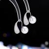 Distintivo Criativo Pérola Traseira Pendurado Nicho Design Sense Brincos Moda Elegante Simples Anel All-match Ear Hook