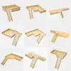 Jaula para Hámster Modificada en una Villa de Lujo de Madera Maciza de Dos Pisos con Doble Capa, Escaleras, Juguetes Planos, Plataforma para Hámster Dorado