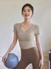 Ropa de Yoga de Verano 2026 para Mujer Camisetas de Fitness de Manga Corta Tops de Entrenamiento Corte Ajustado Camiseta Deportiva para Correr de Secado Rápido