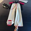 Calça Esportiva Color Block Americana de Secagem Rápida para Homens, Calça Casual Fresca Fina de Verão, Calça Masculina da Moda Solta de Perna Reta