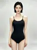 Traje de Baño Profesional de una Sola Capa de Gama Alta para Mujeres, Sexy Diseño Hueco, Estilo Pura Pasión, Traje de Baño de Moda Escotado para Piscinas