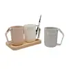 Conjunto Criativo de Copos para Lavar Boca Casal Copo para Enxaguar a Boca Copo para Escovar Dentes de Dormitório Copo Cilindro Dental Criativo Copo para Escova de Dentes de Estudante