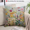 Funda de cojín con flor bordada temu serie flor de primavera funda de almohada para sofá hogar dormitorio