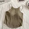 Camisole Feminina Doce e Picante de Gola Alta com Bojos, Lindo Design nas Costas, Sutiã Integrado, Top Picante para Meninas, Roupa Íntima, Faixa para o Peito para Mulheres