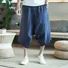 Pantalones Acampanados de Verano para Hombre talla extra Pantalones Cortos Sueltos para Hombres Gordos Pantalones Cortos Cropped de Elefante Tailandés Tiro Amplio Pantalones de Playa Modernos