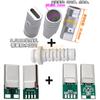 Base hembra USB 3.1 Tipo C con placa fija, interfaz de carga y datos, conector macho y hembra C, placa de prueba, inserción positiva y negativa a doble cara