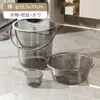 Balde d'água transparente, bacia, concha d'água, conjunto de balde e bacia de plástico, conjunto de três peças para banho de estudante de dormitório, uso doméstico, luxo leve