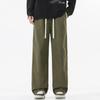 LKTM Masculino # Japonês CityBoy Puro Algodão Calça Casual Masculina Cordão Simples Cor Sólida All-match Solto Calça Reta