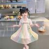 Hanfu para niña de verano, delgado, de manga corta, estilo chino para niños, estilo hada, vestido de princesa, vestido antiguo para niña, vestido de presentación