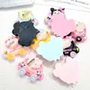 Muñeca de Coche de Tarjeta Pequeña de Dibujos Animados Accesorios de Resina DIY Hecho a Mano Pasador Caja de Almacenamiento Diadema Funda para Teléfono Móvil Material de Pegatina