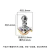 Pingente de Machado Vajra em Prata de Lei S925 com Cobre Inlaid Artefato Machado Vajra Estilo Xizang Acessórios para Pulseira DIY Acessórios de Prata