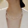 Collar de perlas de vidrio tamaño NK-106 hecho a mano, cadena para suéter que se puede doblar larga, para mujer, otoño e invierno, combina con todo, nuevo al por mayor