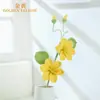 Flores artificiales de ganchillo hechas a mano, flores decorativas de un solo tallo tejidas con hilo, adornos para escritorio del hogar, flores eternas, directo de fábrica