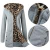 Ebay Aliexpress Novo Moletom Grosso com Capuz Estampa de Leopardo Europeu e Americano Forrado com Lã Jaqueta Tamanho Grande Inverno Roupas Femininas 9101