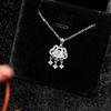 Super Amor Plata de Ley 925 Ruyi Ping An Collar con Candado para Mujer Ins Personalizado Nacional Moderno Antiguo Borla Zircón Cadena Clavícula