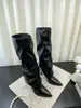 Nuevas Botas de Tacón Alto Stiletto Estilo Europeo Otoño/Invierno 2026 Versátiles Adelgazantes Arriba de la Rodilla Punta Fina Tacón Alto Botas Pantalón