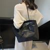 Bolso de mujer de gran capacidad, nuevo bolso de hombro informal, moderno y portátil, de tela, sencillo, para uso diario, 2025