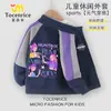 Nuevo Traje de Cardigan con Cremallera para Niños Kpop Hunter Girl Group de Principios de Otoño, Conjunto de Dos Piezas de Pantalones Largos y Tops para Niños Grandes