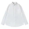 Camisa Nanxia Estilo Coreano Gola Polo de Algodão Puro Dopamina para Homens, Nova Camisa de Primavera Solta para Usar em Camadas