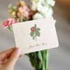 Tarjeta de Felicitación Creativa Linda Retro Piel de Vaca Simple Vegetal Floral ins Avanzada Acción de Gracias San Valentín Día del Niño Tarjeta de Agradecimiento