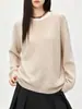 Suéter Casual de Lana Holgado para Mujer con Mangas Caídas, Tejido Suave y Acogedor para el Otoño y el Invierno