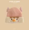 Gorro de Lana Cálido con Bola de Pelo de Dibujos Animados Lindo para Otoño e Invierno para Niños y Niñas Gorro con Protección para Orejas de Bebé para Suéter Infantil Gorro de Punto