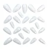 Uñas de Moda Europeas y Americanas con Forma de Diamante Blancas, Estilo Ins, Redondas y Almendradas, Uñas Desmontables Usables Simples y Elegantes