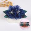 Horquilla Flor de Tela Clip para Cola de Caballo Horquilla para Mujer Adulta Accesorios para el Cabello de Primavera Lazo Superior Tocado Flor Rosa