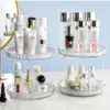 Caja Giratoria de Almacenamiento para Cosméticos Escritorio Acrílico Tocador Organizador para Labiales y Productos de Cuidado de la Piel Estilo Lujo Ligero