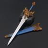 Três Reinos Armas Periféricos Adereços Qingyan Espada Antiga Lingote Faca com Cartão Flash Modelo de Brinquedo de Metal