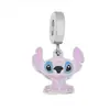 Colgante de Acero de Titanio Stitch Accesorios para Manualidades de Acero Inoxidable Collar Pulsera de Stitch de Dibujos Animados Agujero Grande Ins Transfronterizo Europeo y Americano