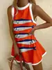 2026 Nuevo Vestido Casual Elegante sin Mangas de Cuello Redondo Corte A con Estampado Digital Transfronterizo Vestido de Verano para Mujer