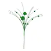 Trevo de Quatro Folhas Artificial Transfronteiriço Flores Artificiais St. Decoração Dia de São Patrício Glitter Rosa Fruta Decorativas Galhos Irlanda