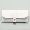 Lote de fábrica Estuche para gafas de un solo clavo en stock Bolsa para gafas de cuero negro Bolsa para gafas portátil Caja de almacenamiento para gafas de sol Imprimible