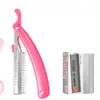 Lâmina para aparar sobrancelhas, navalha para sobrancelhas, navalha profissional para sobrancelhas, conjunto para homens e mulheres, ferramenta especial para depilar sobrancelhas para iniciantes e maquiadores.
