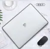 Funda Protectora para MacBook Portátil Apple Macbookair 13.6 pulgadas Set Negro Transparente Delgada y Ligera Funda de Moda