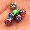 Liga de Titânio ASTM F-136 1.2 Rosca Interna G23 Estilo Gotejamento de Óleo Céu Estrelado Multicolorido 7mm Joia para Piercing na Língua