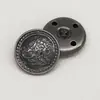 Atacado de Fábrica Botões de Casaco de Metal Cobre Couro Botões de Segurança para Roupas Botões Retrô Padrão Personalizado Botões Redondos de Perna Alta