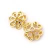 Tapas Huecas de Flor 18K14K, Espaciadores de Cuentas Chapados para DIY Hecho a Mano, Accesorios para Joyería C16 Brocado de Canción Estilo Chino