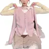 Conjunto Juvenil de Dos Piezas con Parches y Botones Estilo Coreano, Camiseta de Manga Larga para Mujer, Nuevo Estilo Dulce de Nicho para Primavera y Otoño, Top Corto