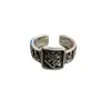 Anillo Abierto Ajustable Estilo Chino Retro de Lujo Ligero para Hombres y Mujeres, Moderno, Sencillo, Versátil Anillo Ajustable