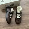 Zapatos Mary Jane retro, para mujer, de punta redonda, planos, de corte bajo, perfectos con vestidos, nueva colección otoño 2026, con cierres de velcro, bailarinas